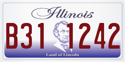 IL license plate B311242