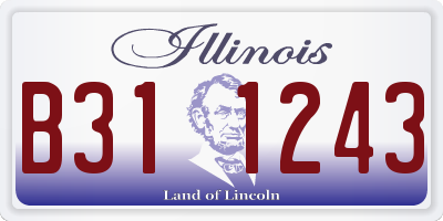IL license plate B311243
