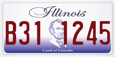 IL license plate B311245