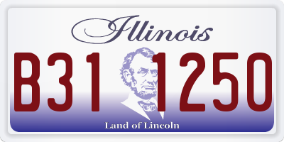 IL license plate B311250