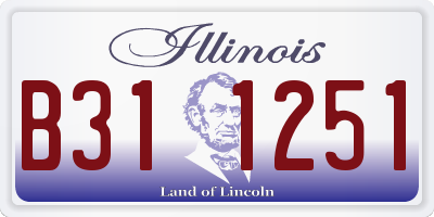 IL license plate B311251