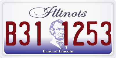 IL license plate B311253