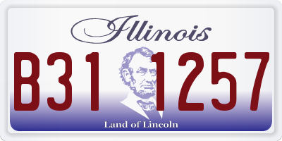 IL license plate B311257