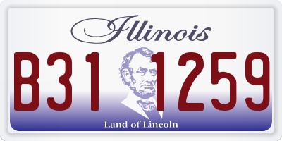 IL license plate B311259