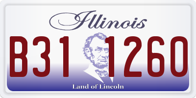 IL license plate B311260