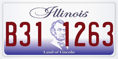 IL license plate B311263