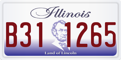 IL license plate B311265