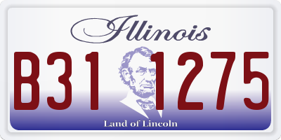 IL license plate B311275