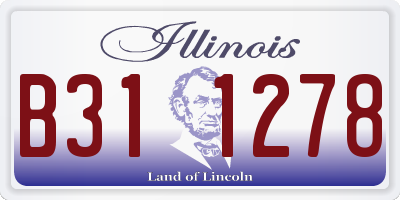 IL license plate B311278