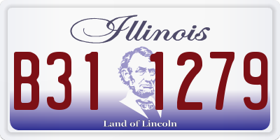 IL license plate B311279