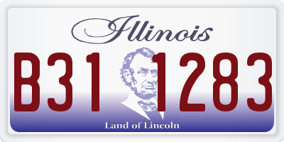 IL license plate B311283