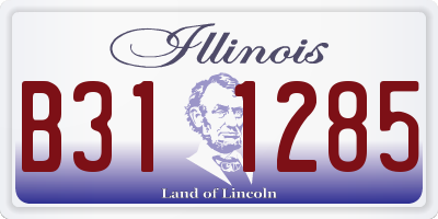 IL license plate B311285