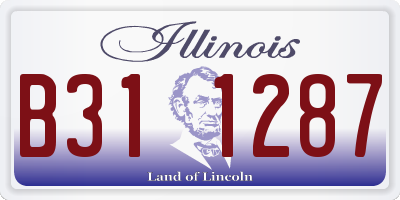 IL license plate B311287