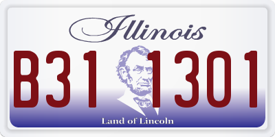 IL license plate B311301