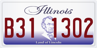 IL license plate B311302