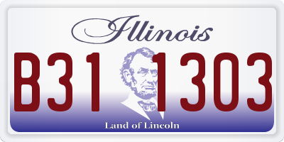 IL license plate B311303