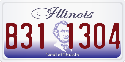 IL license plate B311304