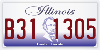 IL license plate B311305