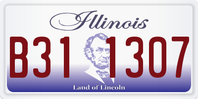 IL license plate B311307
