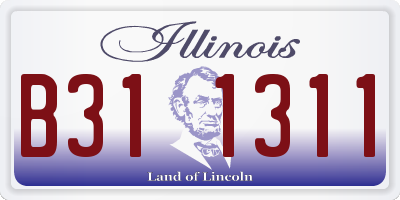 IL license plate B311311