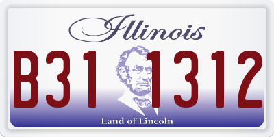 IL license plate B311312