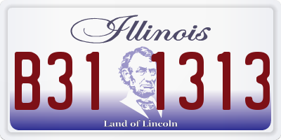 IL license plate B311313