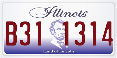 IL license plate B311314