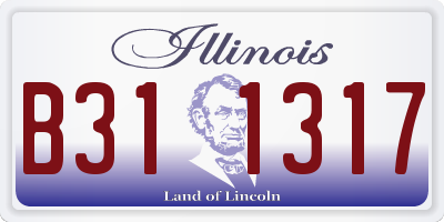 IL license plate B311317