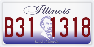 IL license plate B311318
