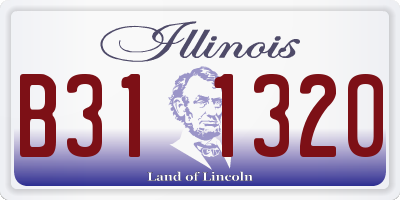 IL license plate B311320