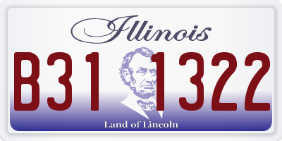 IL license plate B311322