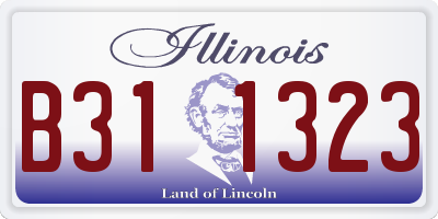 IL license plate B311323