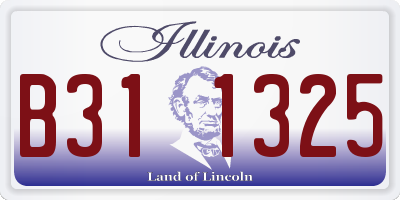 IL license plate B311325