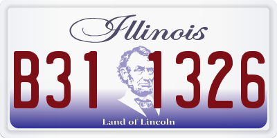 IL license plate B311326