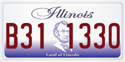 IL license plate B311330