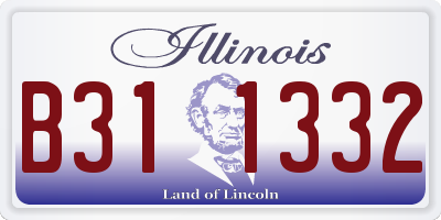 IL license plate B311332