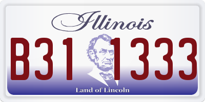 IL license plate B311333