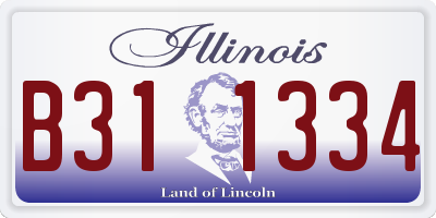 IL license plate B311334