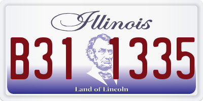IL license plate B311335