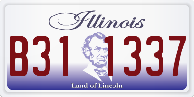 IL license plate B311337