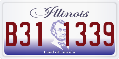 IL license plate B311339