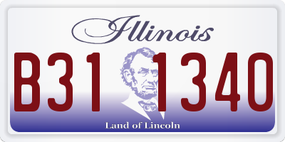 IL license plate B311340