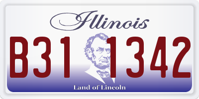 IL license plate B311342