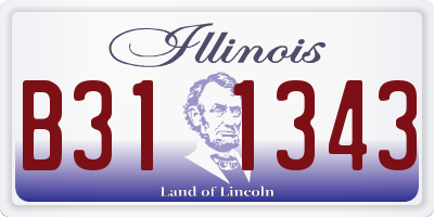 IL license plate B311343