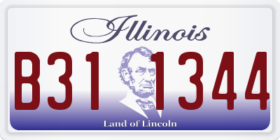 IL license plate B311344