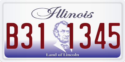 IL license plate B311345