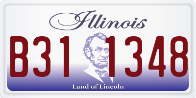 IL license plate B311348