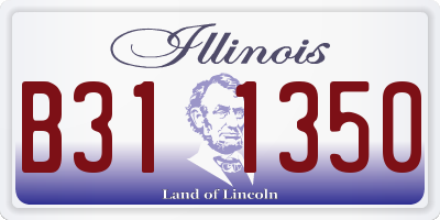 IL license plate B311350