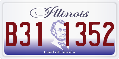IL license plate B311352