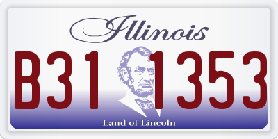 IL license plate B311353